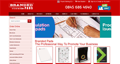 Desktop Screenshot of brandedpads.co.uk